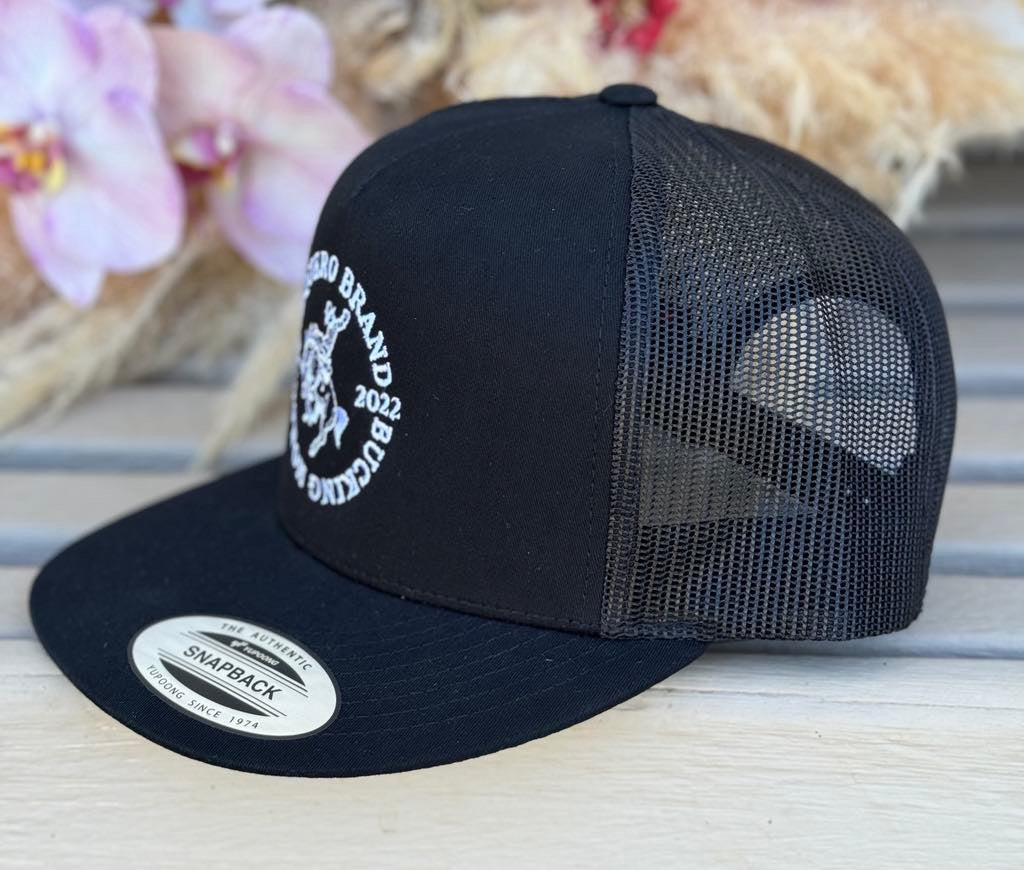 Black Bucking Cowboy Cap
