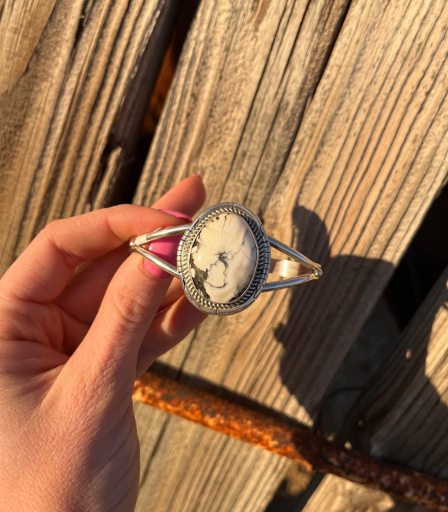 Navajo White Buffalo Cuff