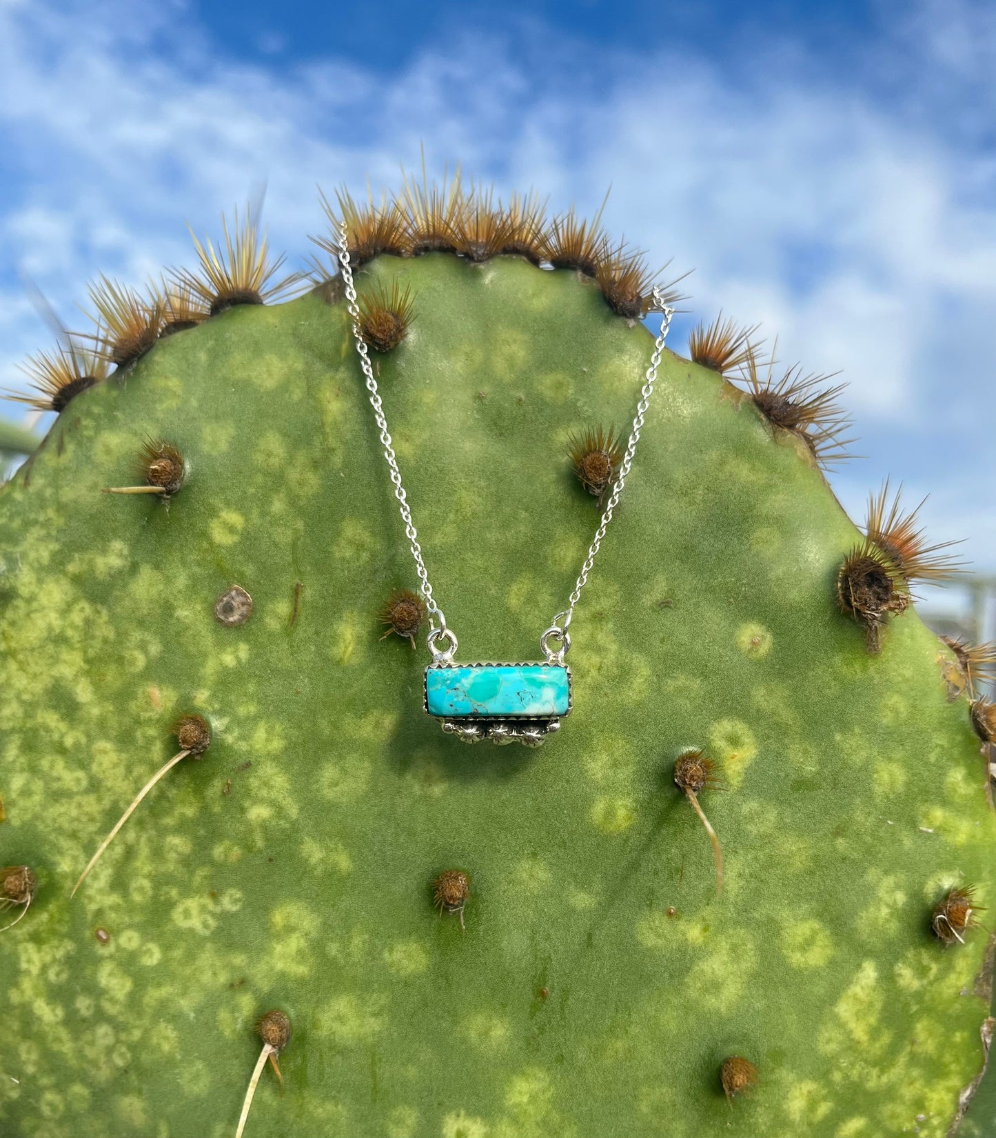 Mini Bar Stars Necklace Turquoise