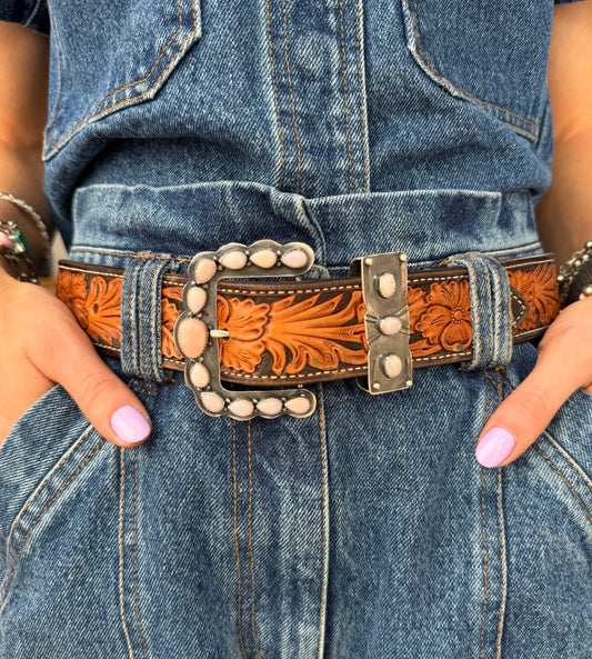 Buckle Set Pink Opal