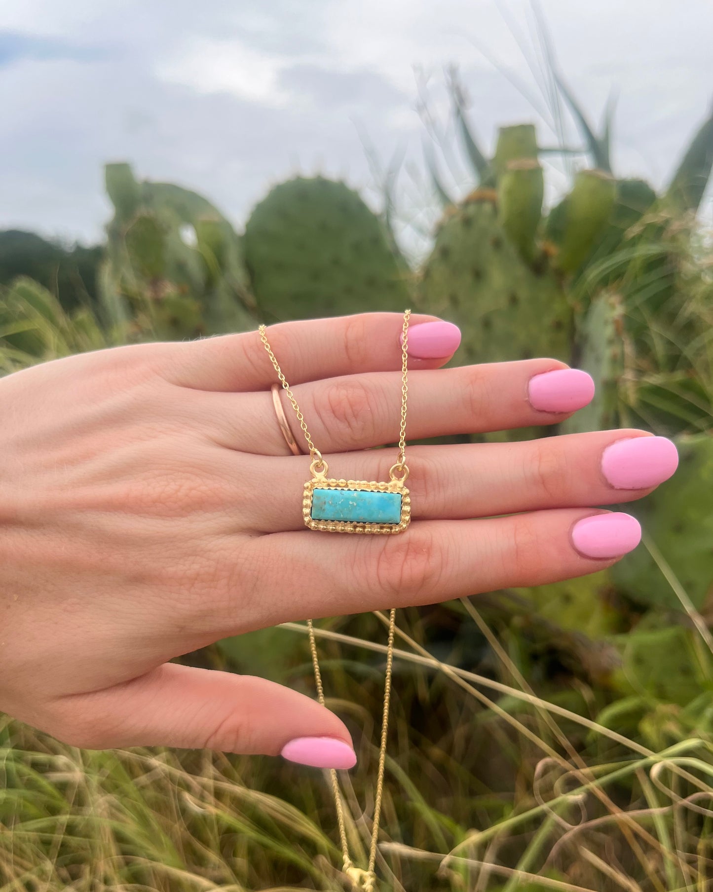 Mini Bar Necklace 14k Gold