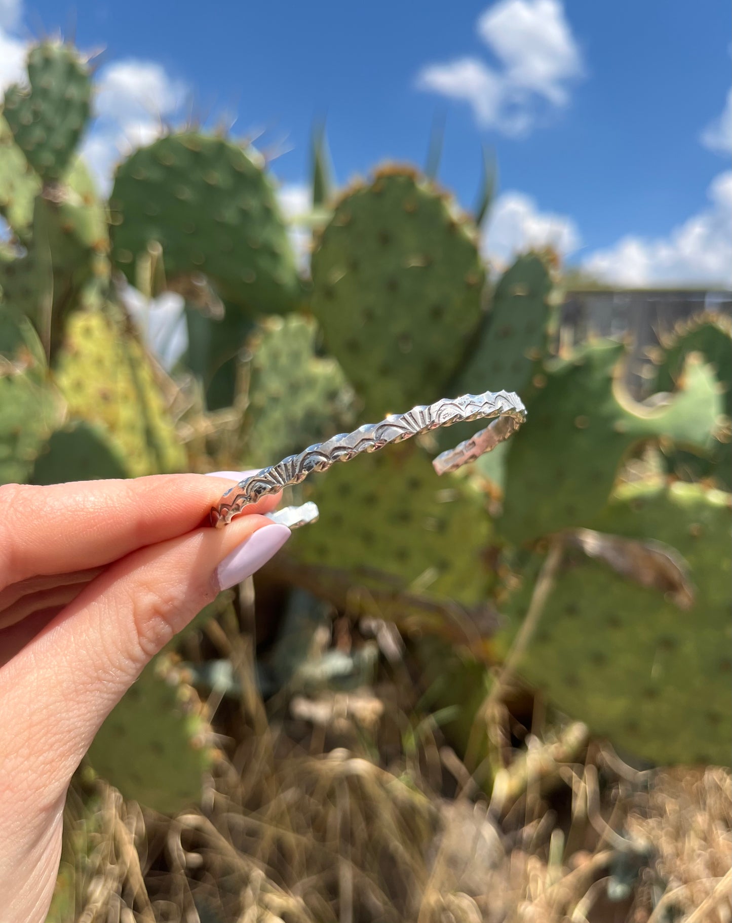 #1 Pattern Silver Cuff