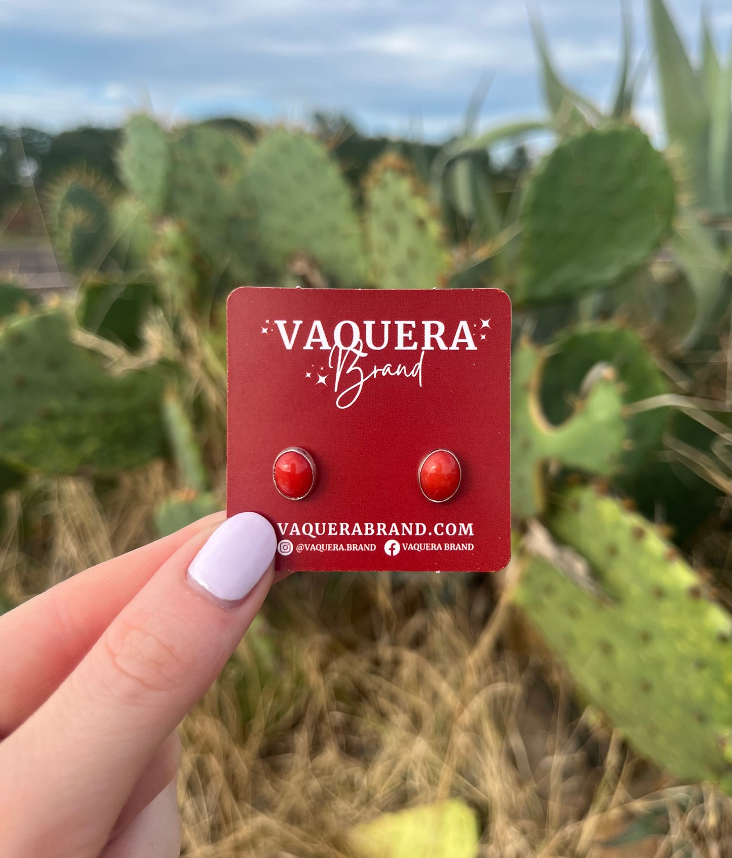 Red Coral Yazzie Studs