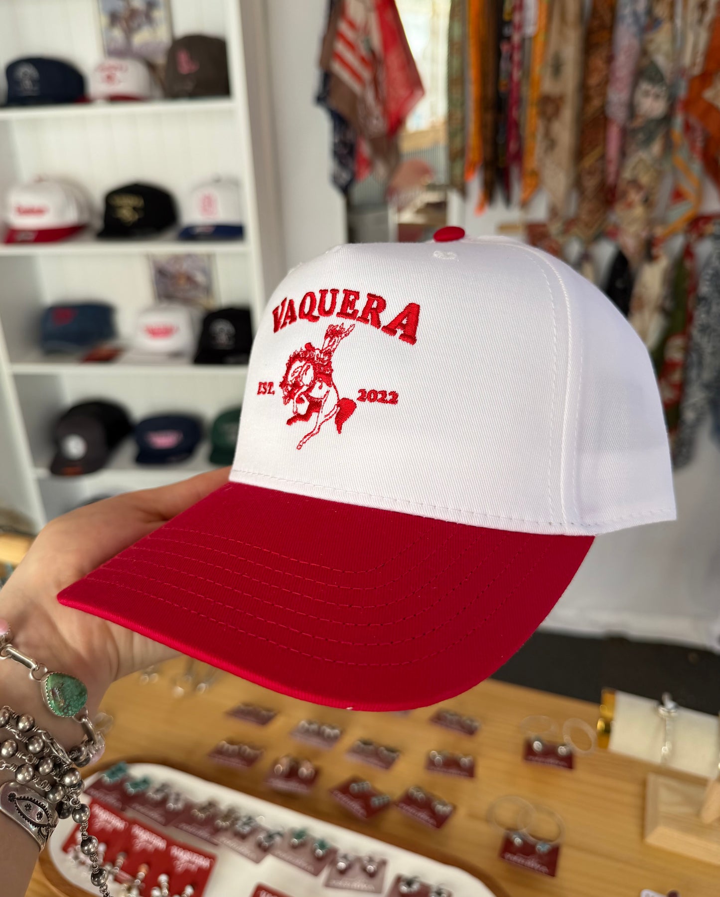 Red Vaquera Bucker Cap