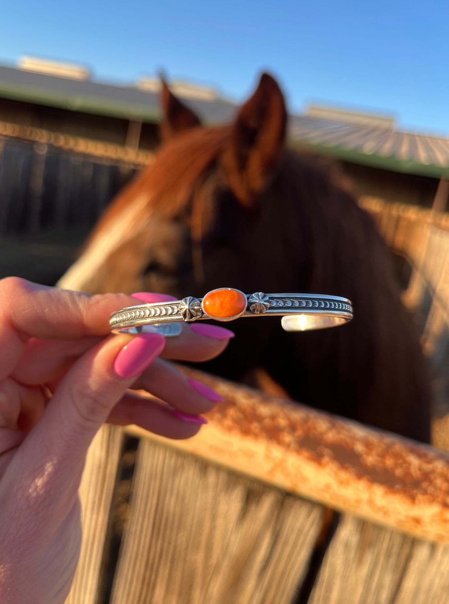 Navajo Jereme Spiny Oyster Cuff