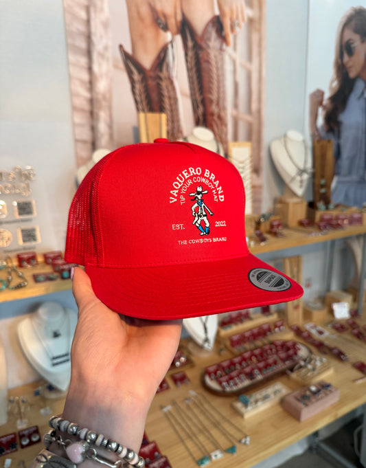 Red Moustache Cowboy Cap