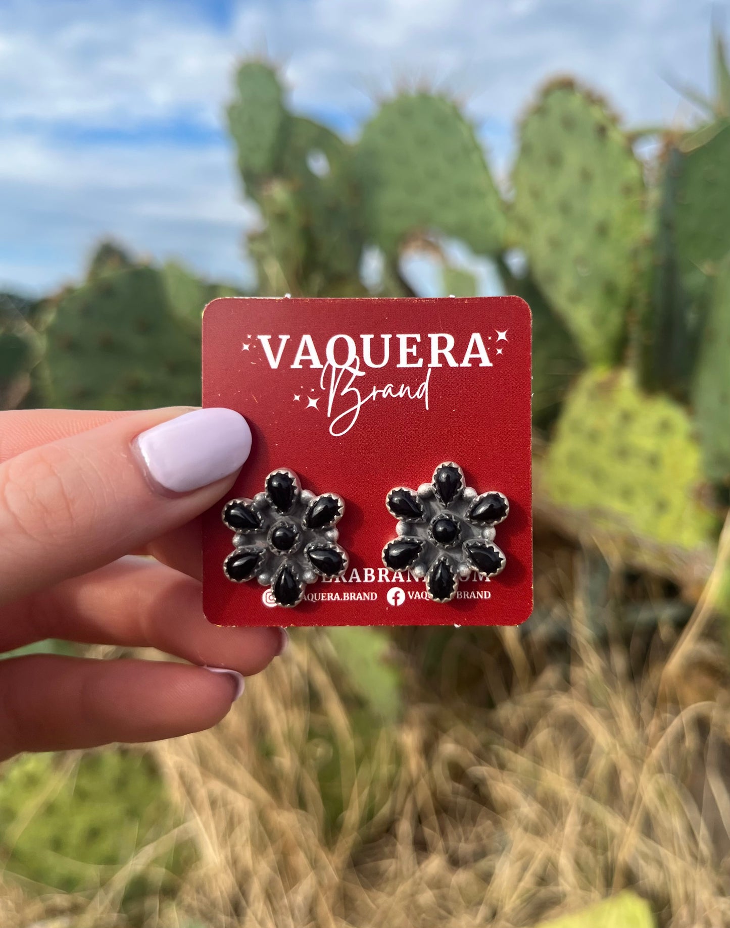 Connie Studs Onyx Storm