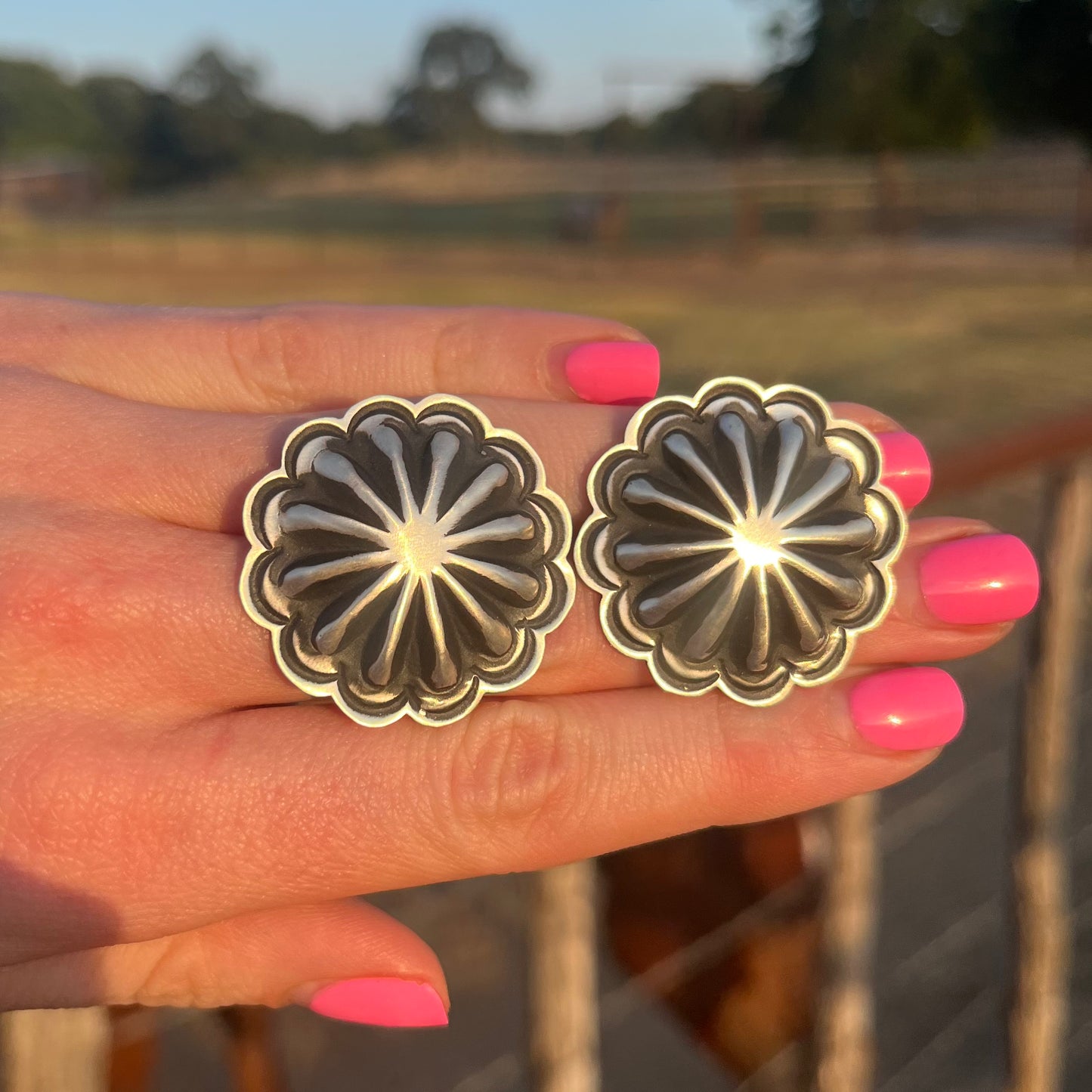 Flower Concho Studs