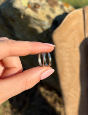 Oval Hoops: Silver