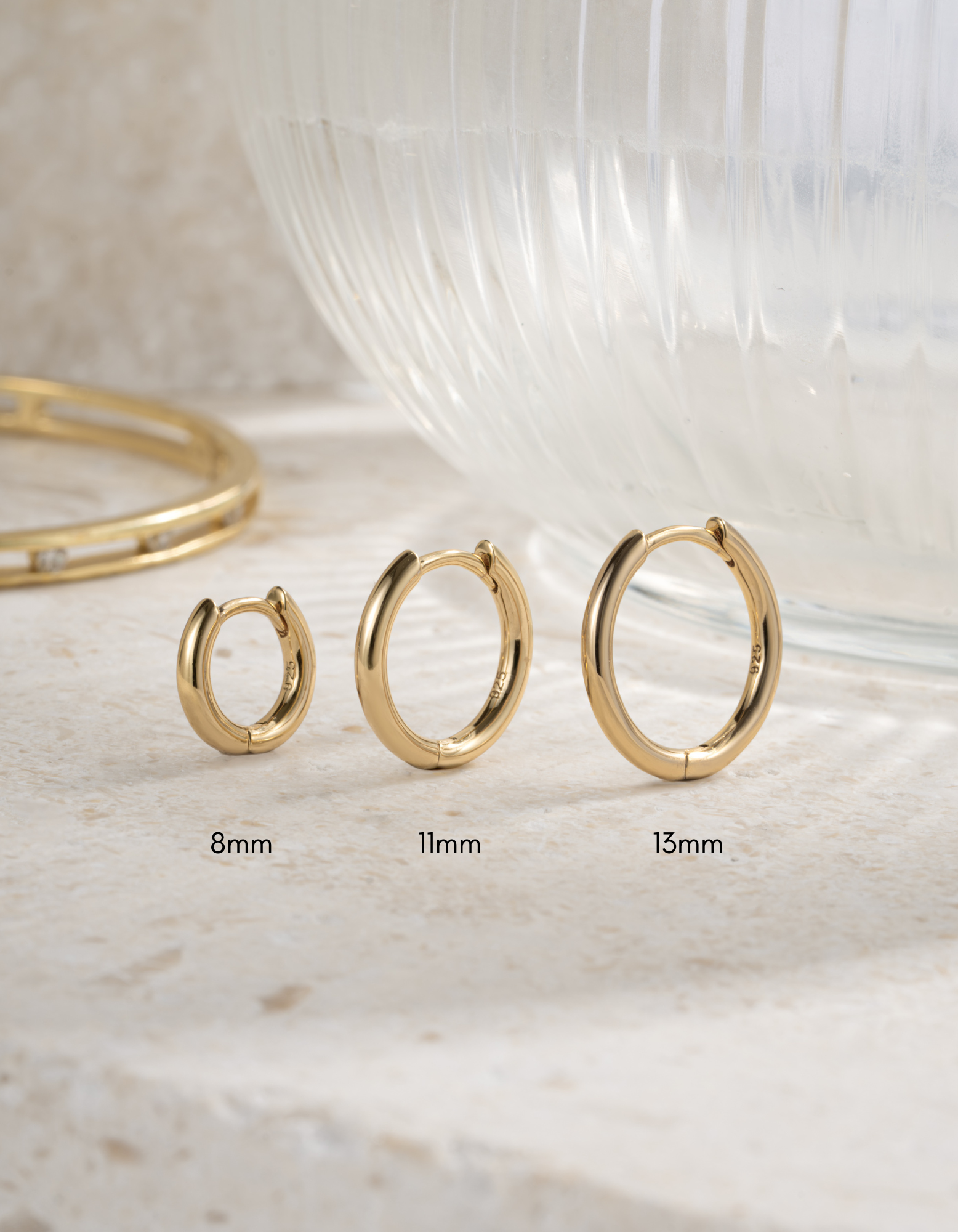 Minimalist Small Hoop Earrings - Multiple Sizes Available