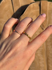 Dainty Heart Stacking Band Ring in Gold