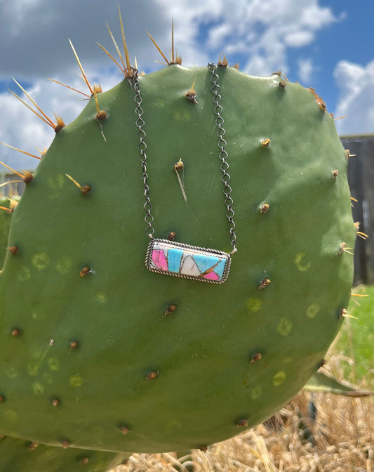 Chunky Bar Cotton Candy Necklace