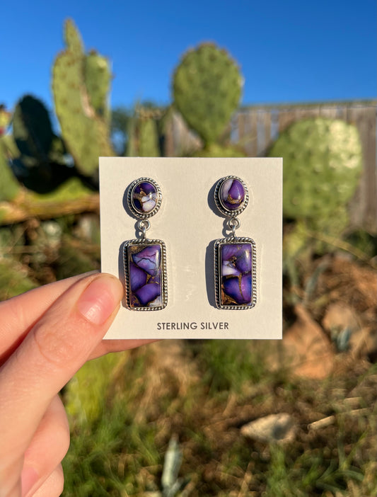 Royal Earrings Violet Rose