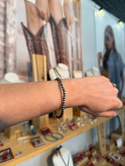 4mm Stretchy Silver Pearl Bracelet