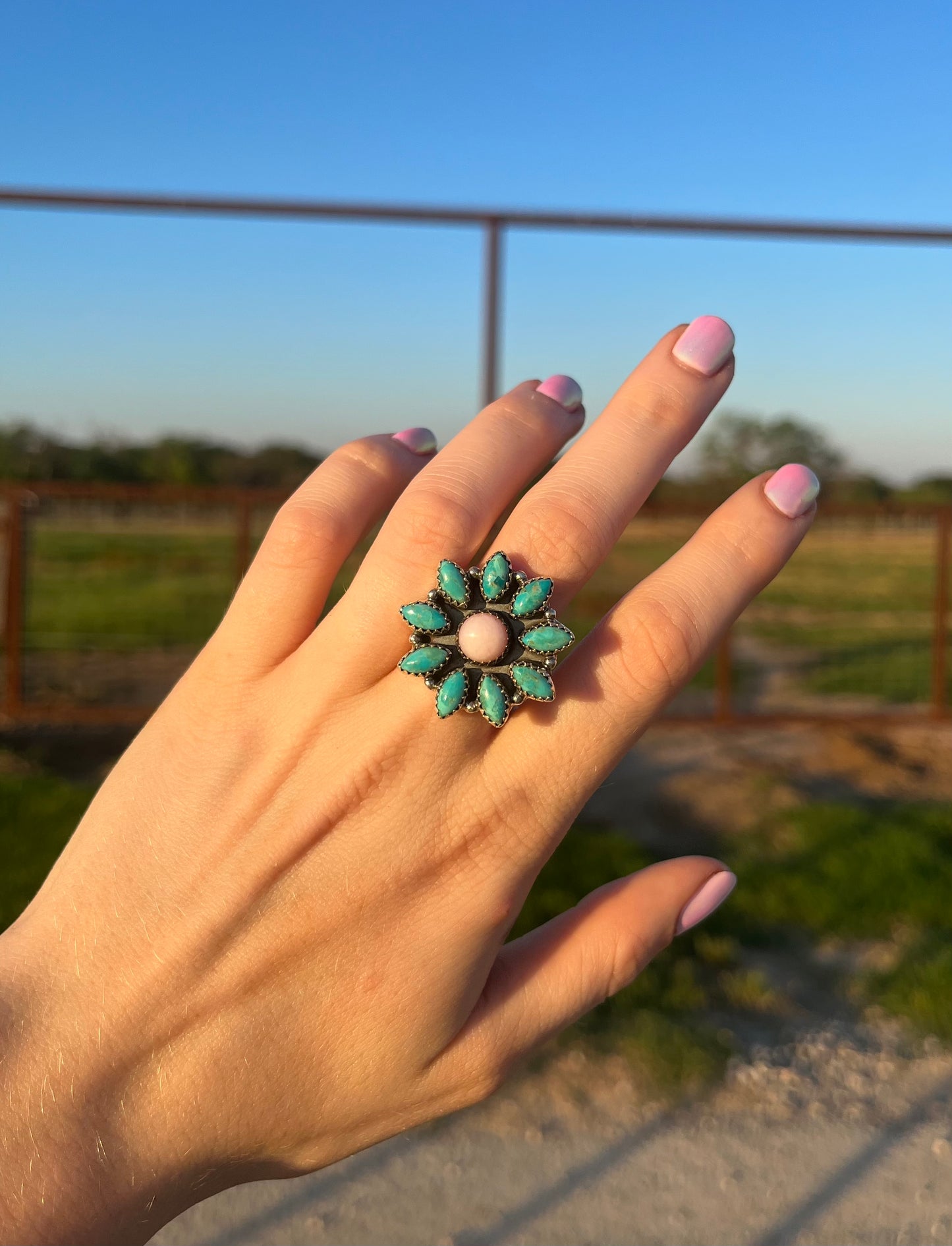 Daisy Flower Adjustable Ring