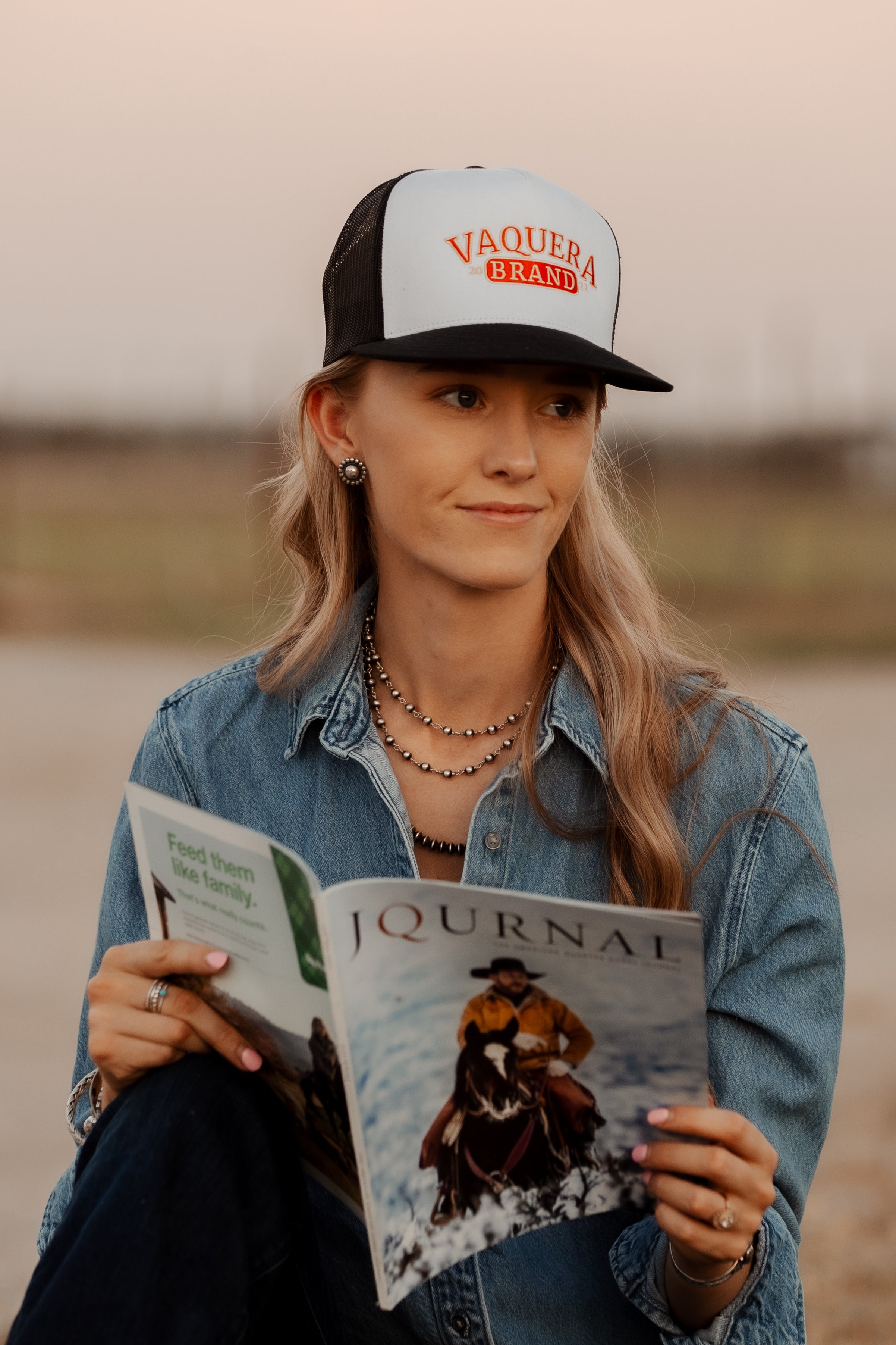 Black & White Vaquera Brand Cap