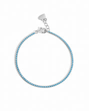 Turquoise Tennis Bracelet: Silver