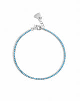 Turquoise Tennis Bracelet: Silver