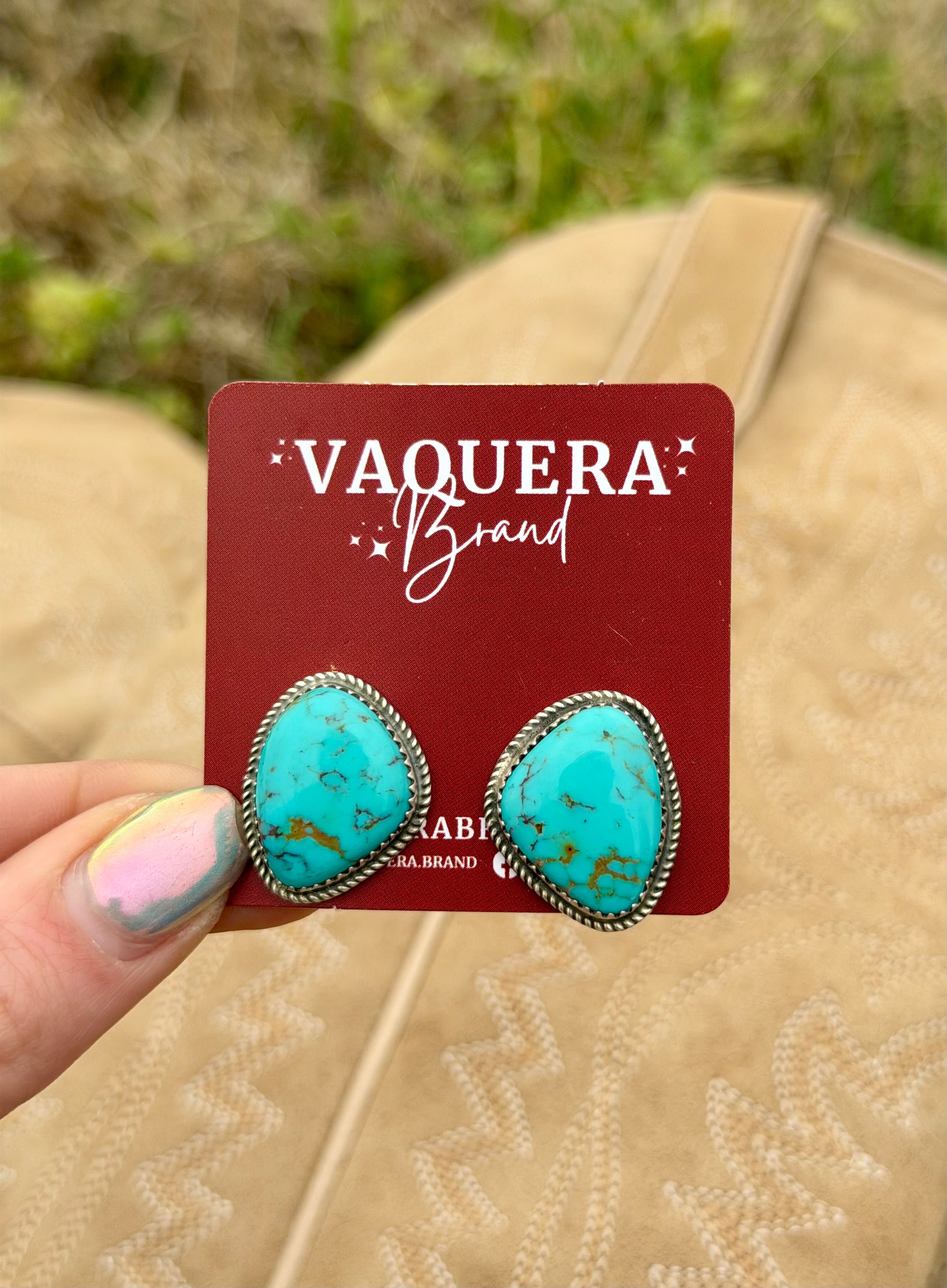 Navajo Kingman Turquoise Studs #3