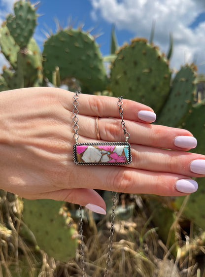 Chunky Bar Cotton Candy Necklace