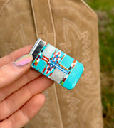 Turquoise Inlaid Money Clip