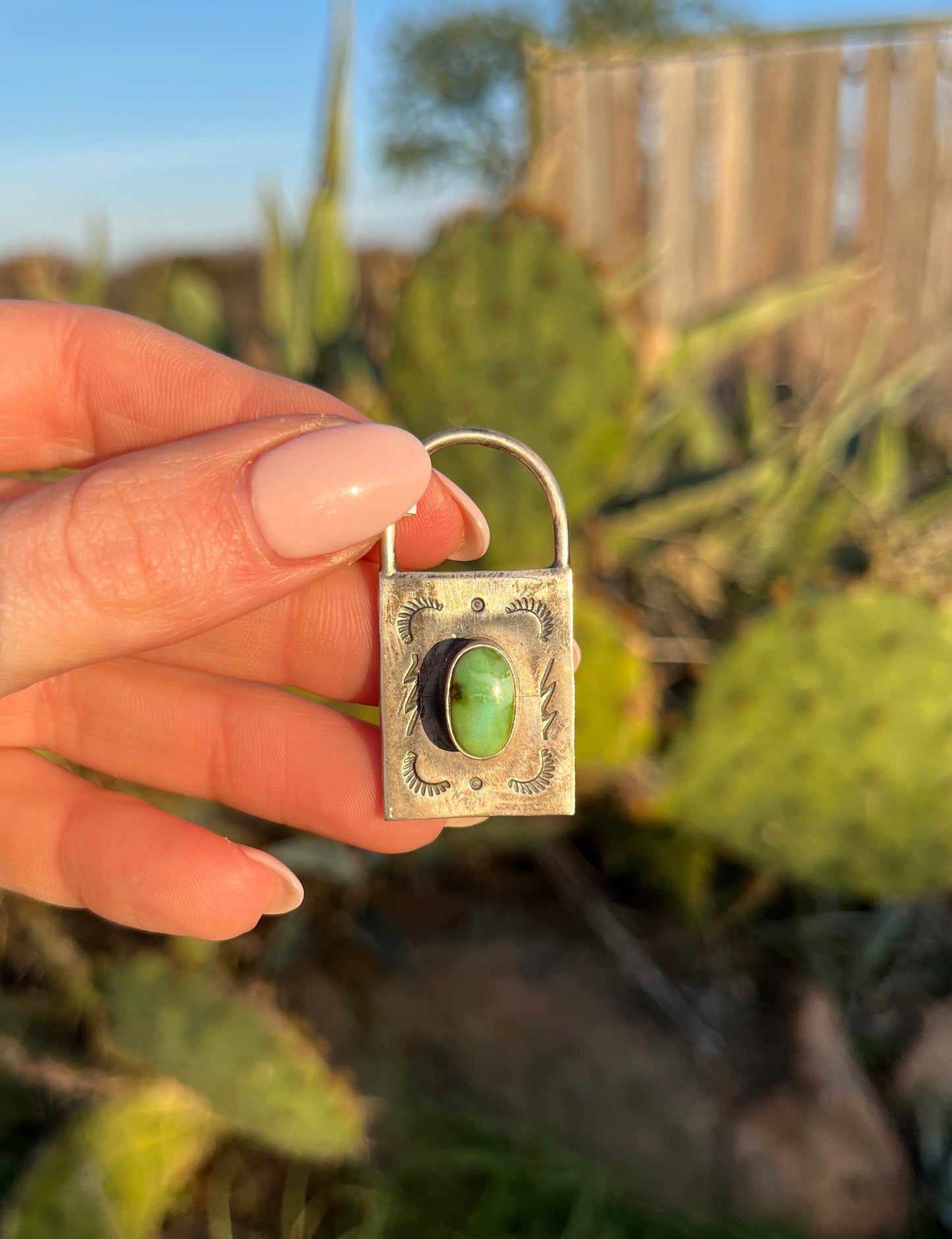 Sonoran Gold Turquoise Locket Pendant