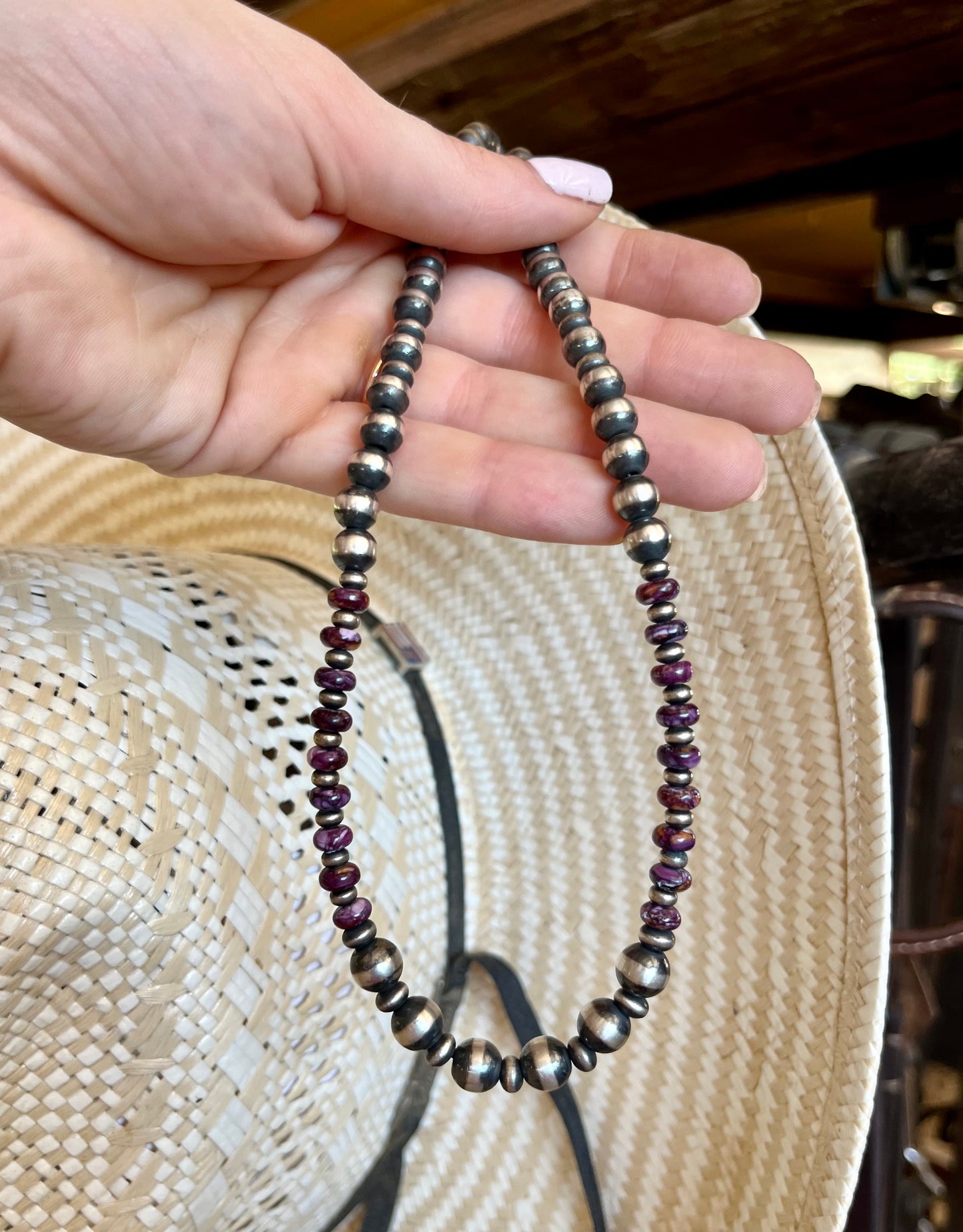 Milla Necklace in Purple Spiny Oyster