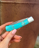 Turquoise Inlay Pocket Knife
