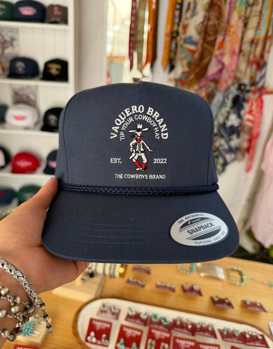 Navy Moustache Cowboy Cap