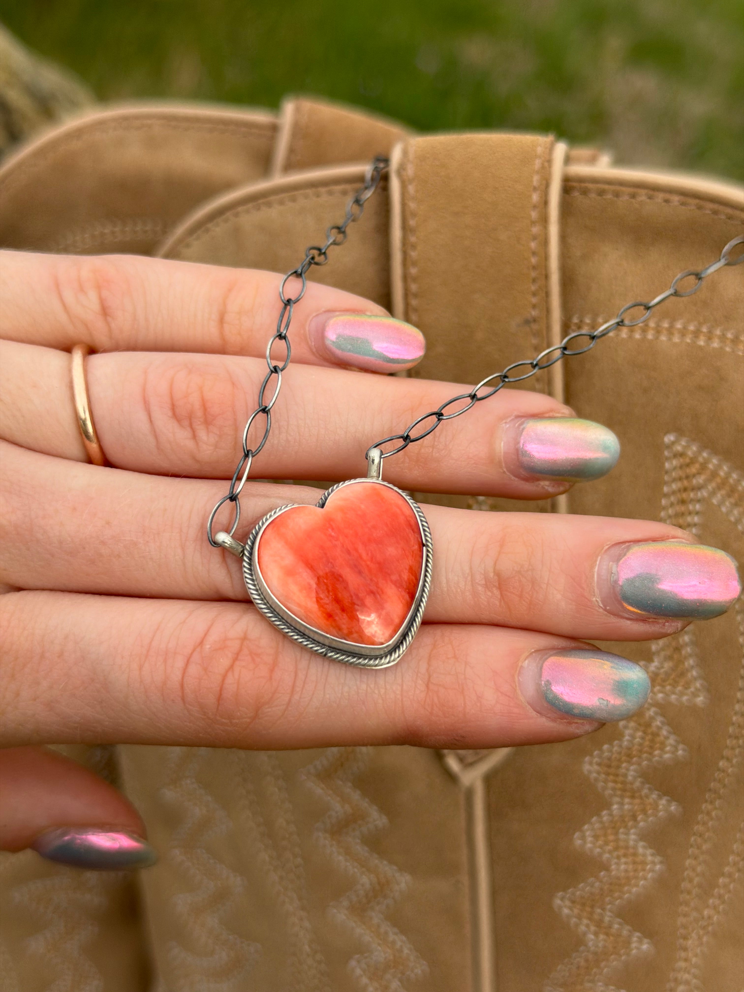 Navajo Spiny Heart Necklace