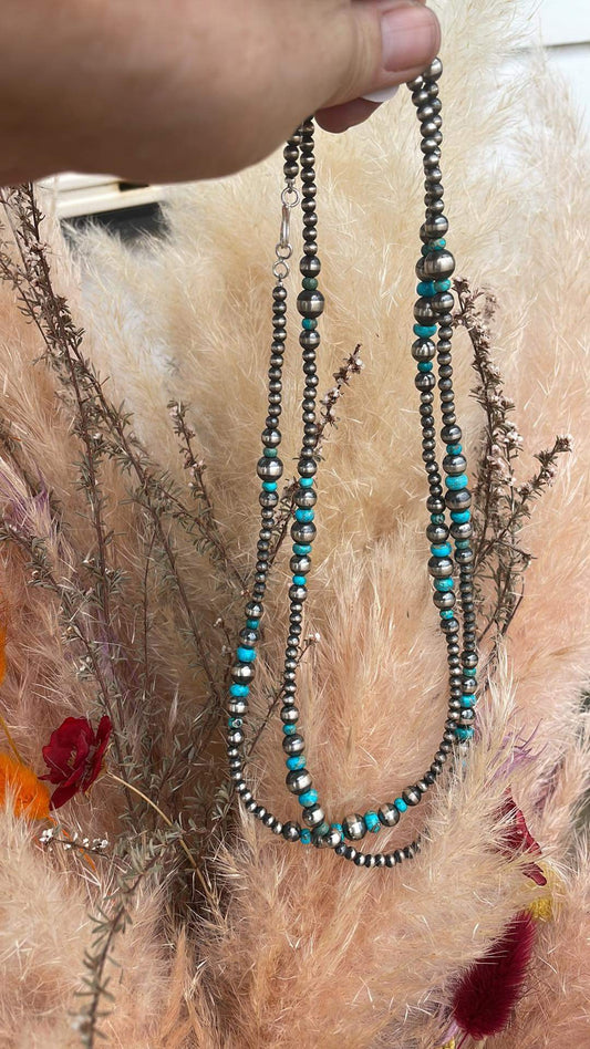 20inch Turquoise Pop Navajo Pearls