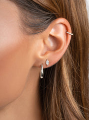 Oval Hoops: Silver