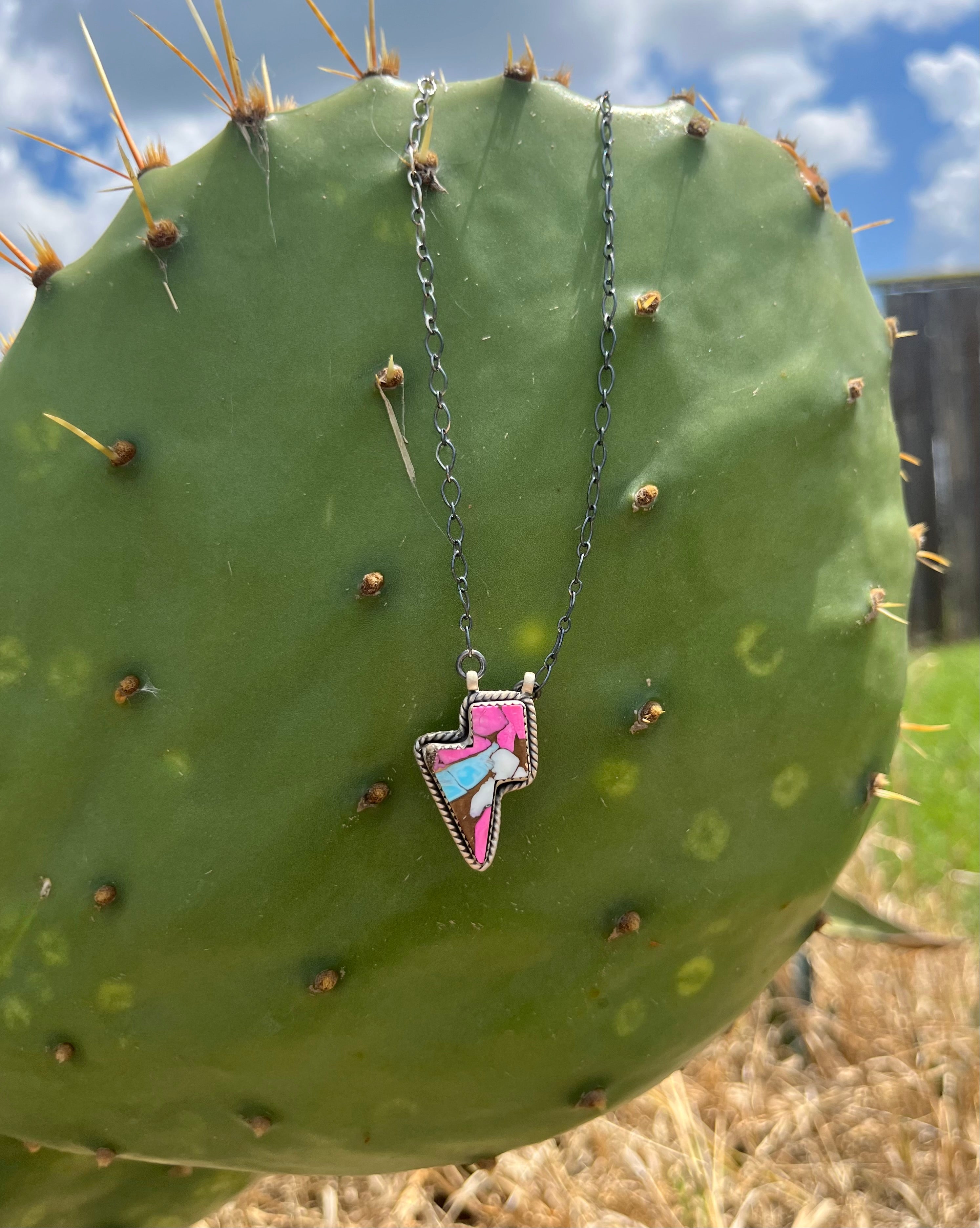 Lightning Bolt Cotton Candy Necklace