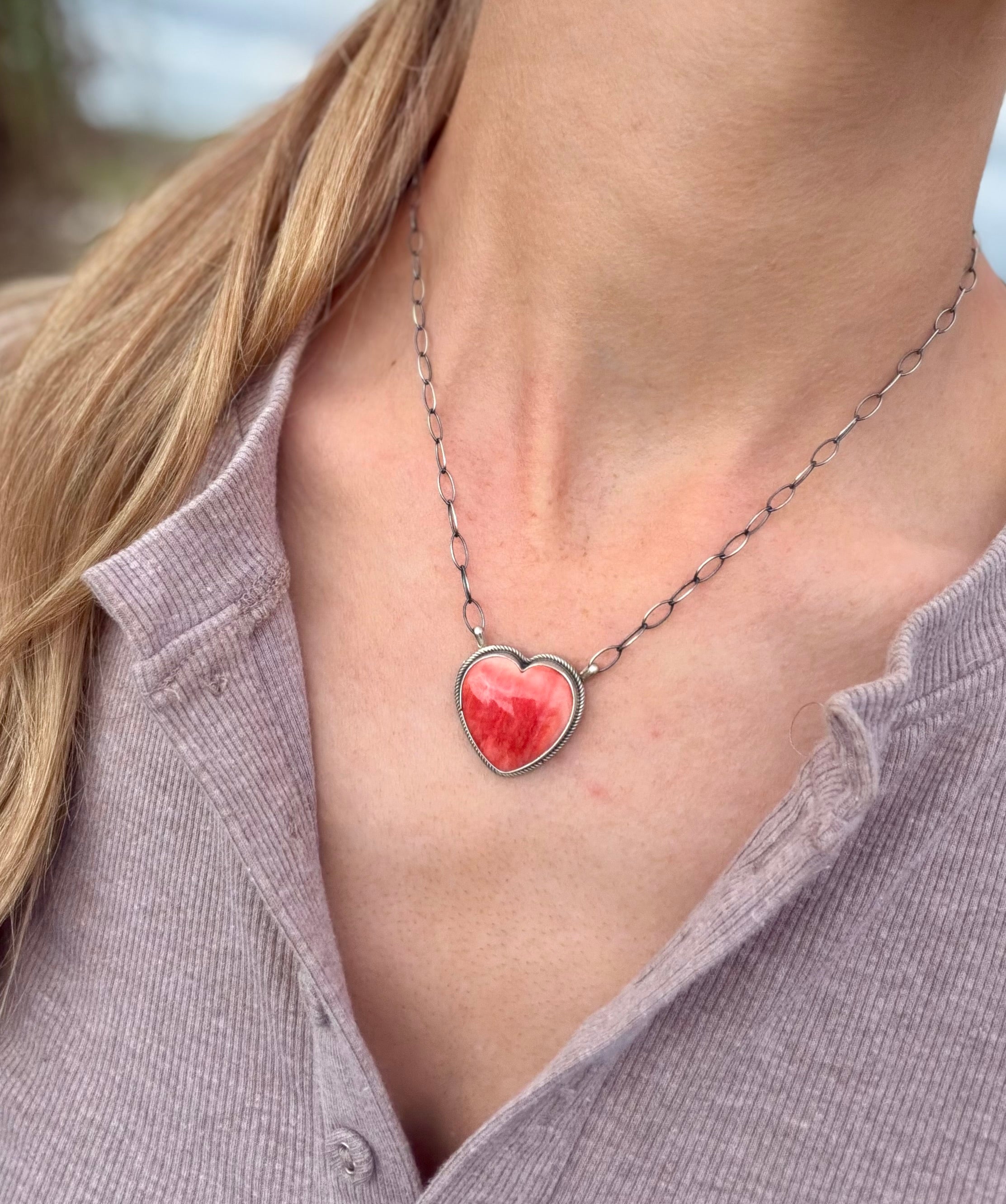 Navajo Spiny Heart Necklace