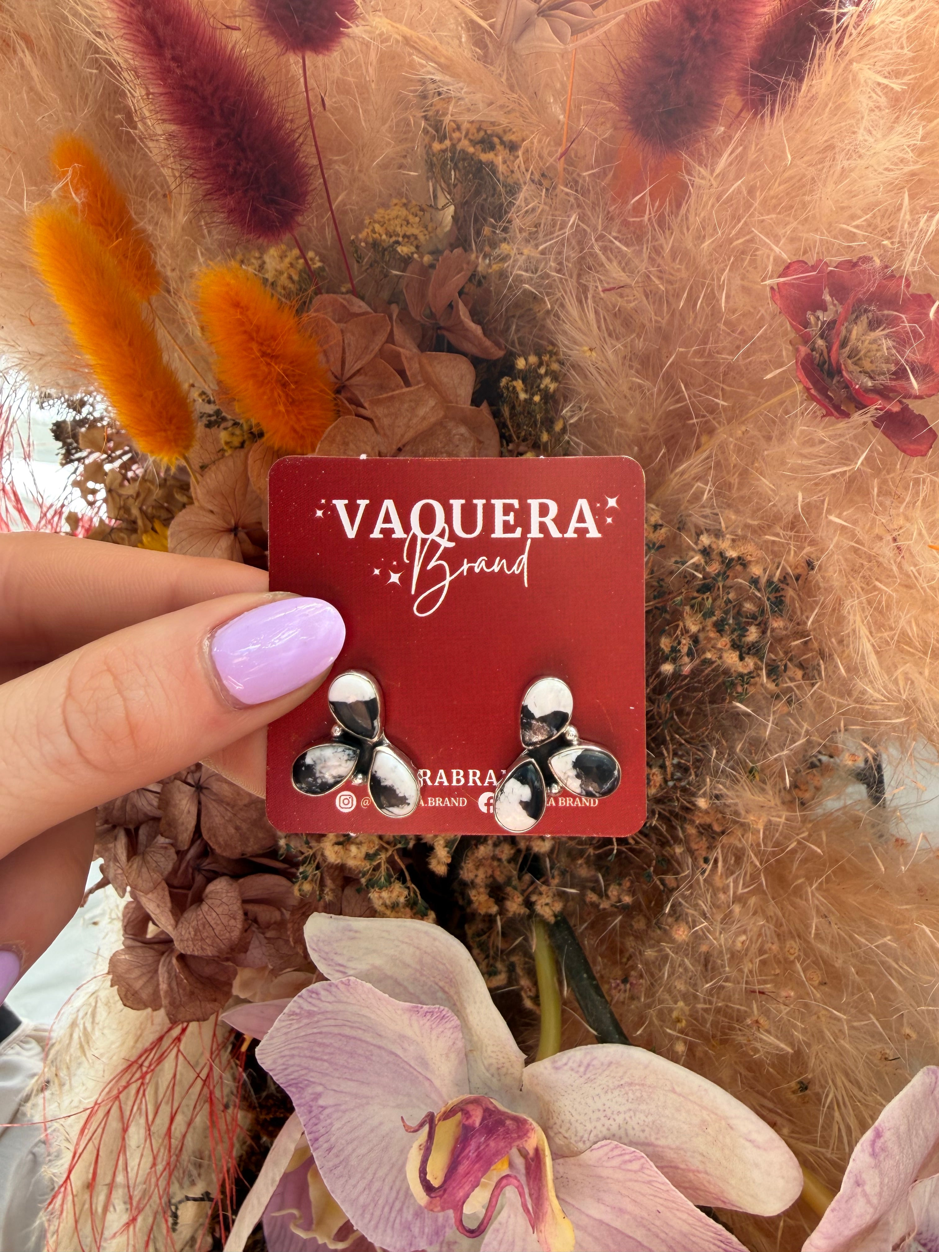 Reba Studs White Buffalo