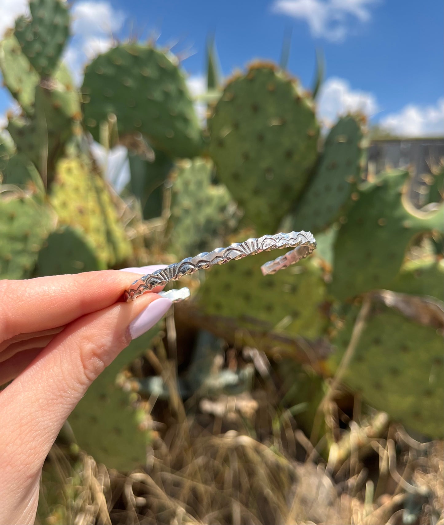 #1 Pattern Silver Cuff