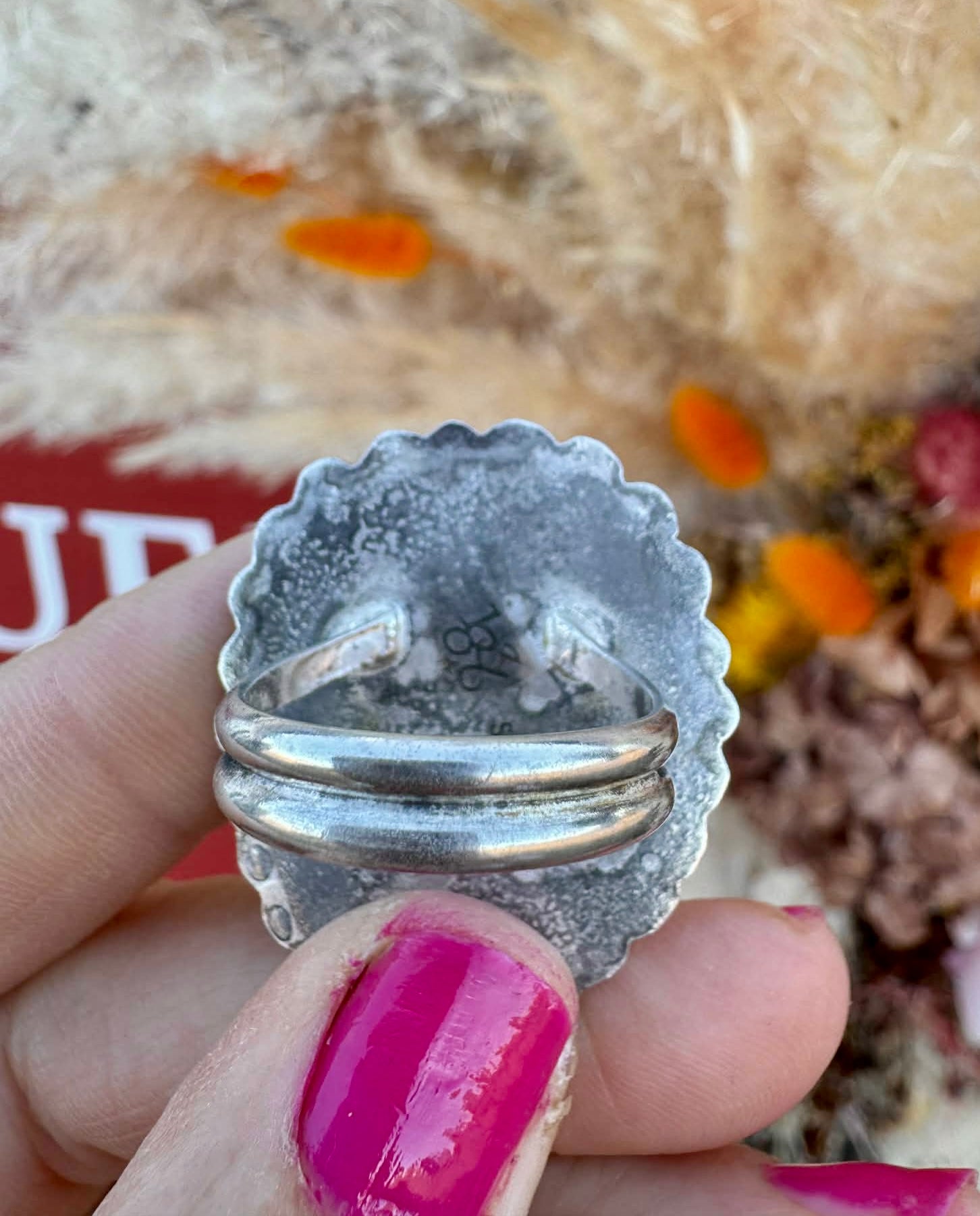Navajo Vintage Spiderweb Turquoise Ring (read description)