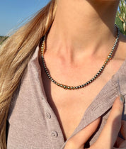 Sterling Silver Pearls with Gold Filled Pearls 18inch