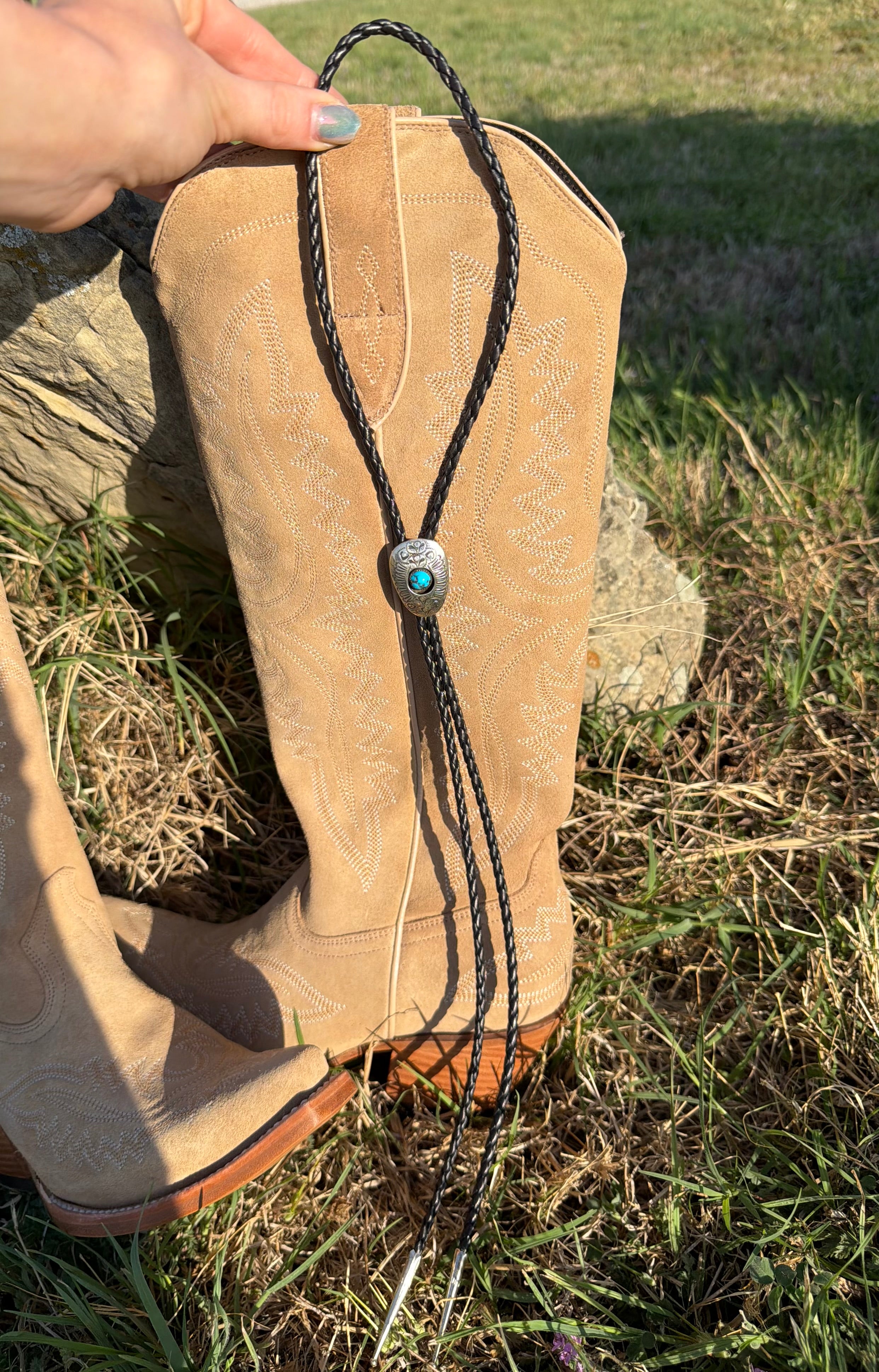 Navajo Bolo Tie with Turquoise