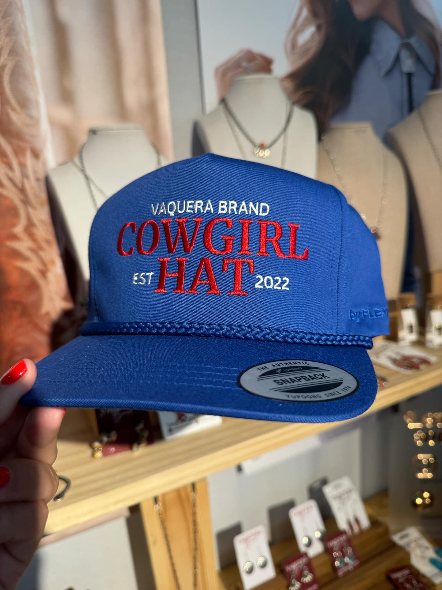 Blue Cowgirl Hat Cap