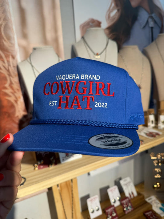 Blue Cowgirl Hat Cap