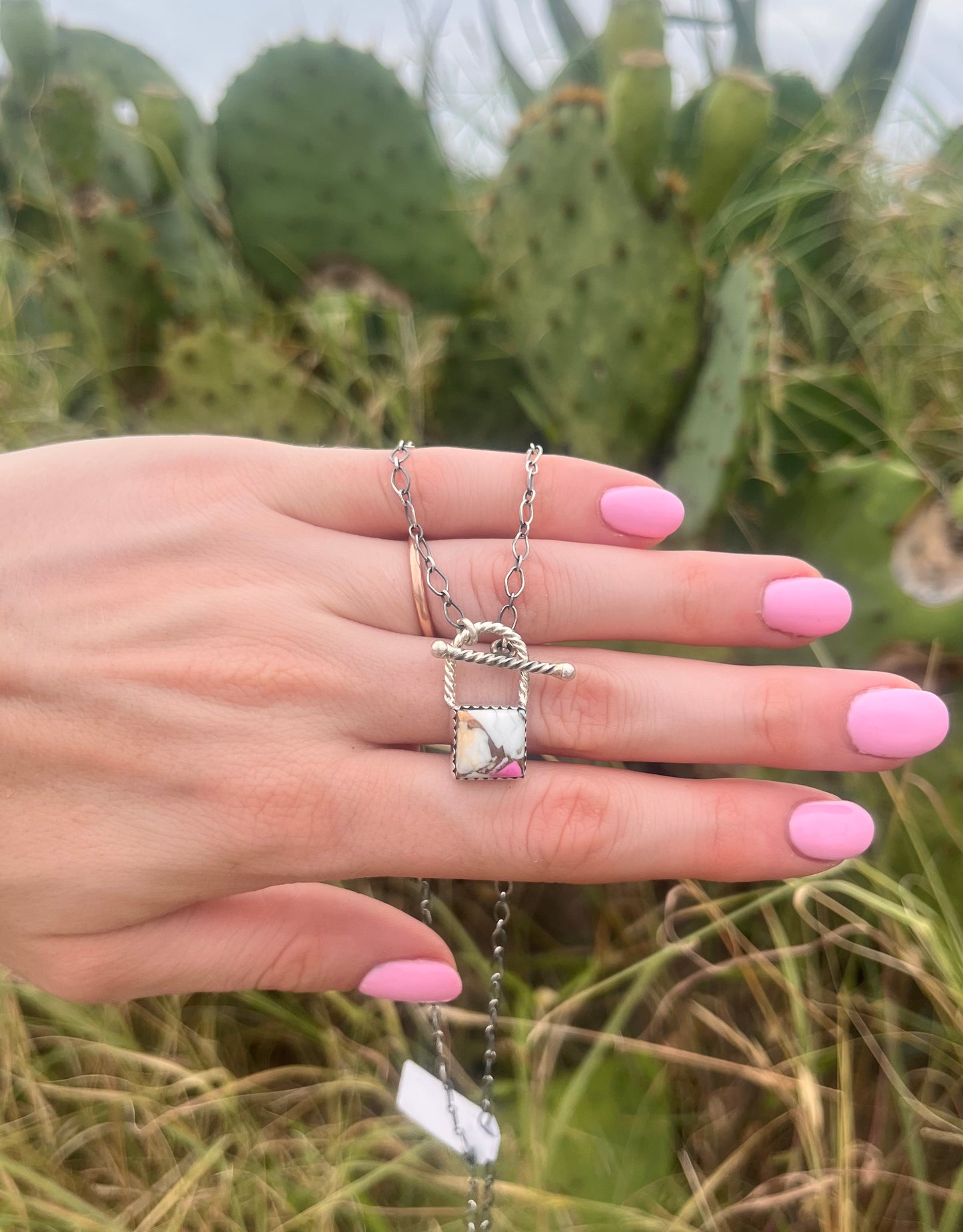 Locket Necklace Cotton Candy