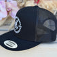 Black Bucking Cowboy Cap