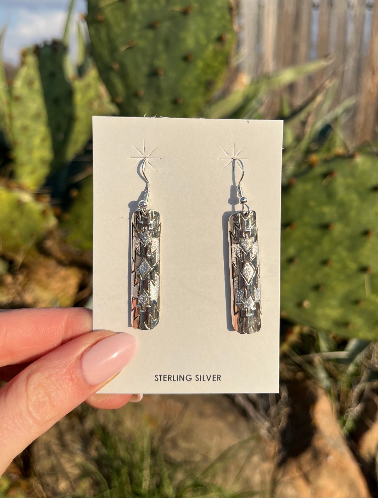 Silver Bar Earring