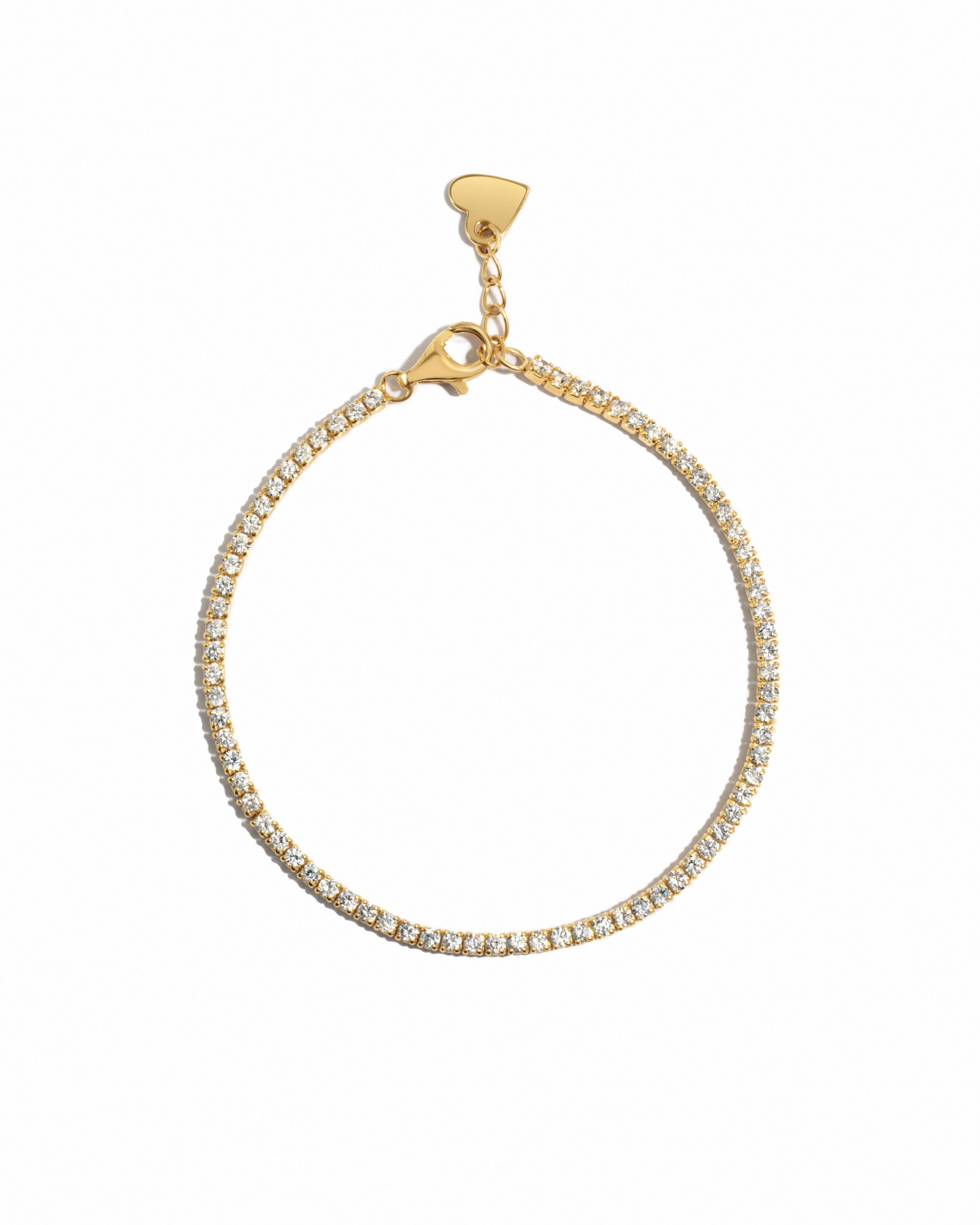 1.75mm Cubic Zirconia Tennis Bracelet: Gold