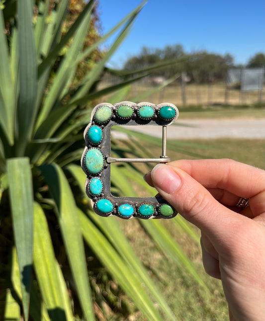 Kingman Turquoise Belt Buckle #2