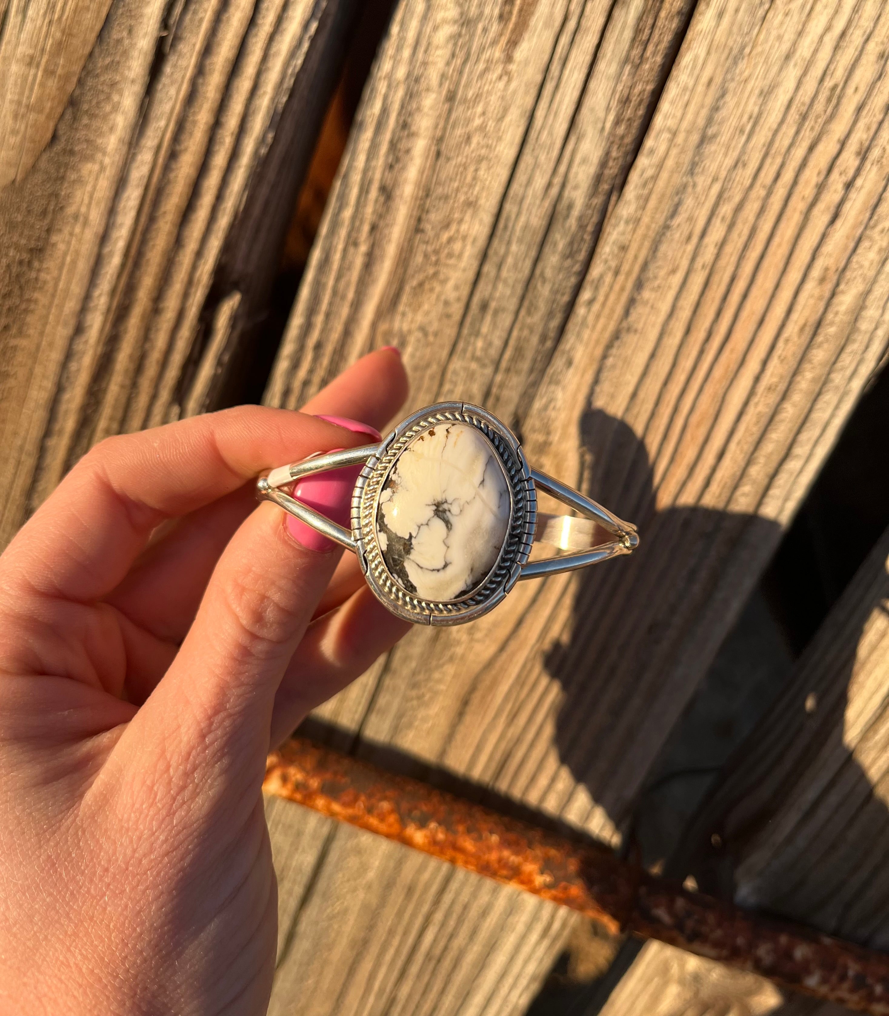 Navajo White Buffalo Cuff