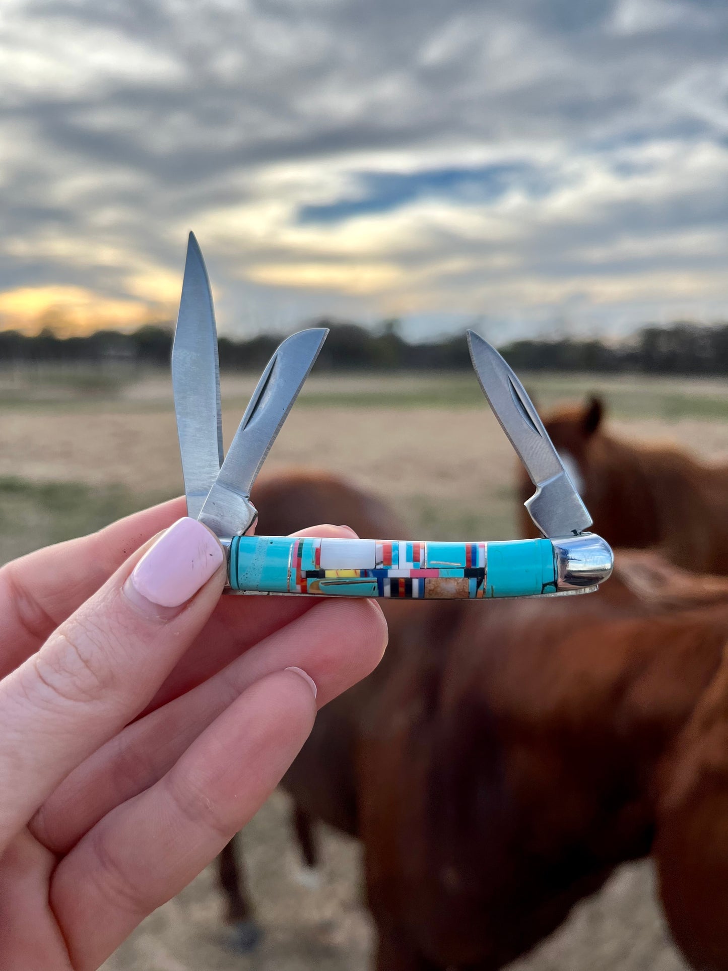 Mini Turquoise Pocket Knife