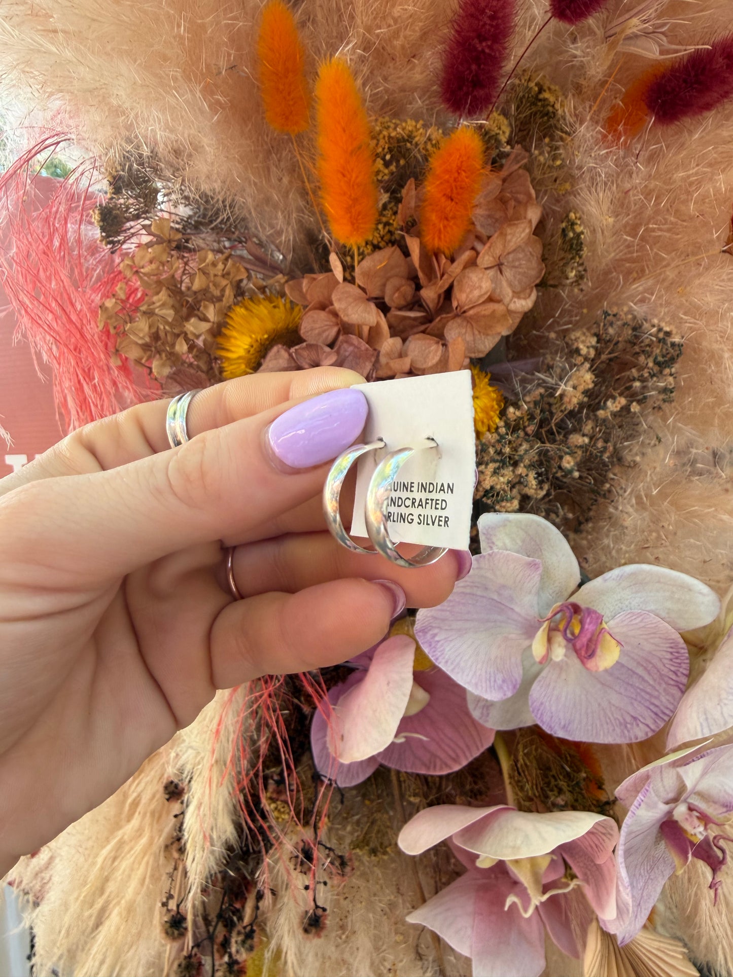 Little Silver Hoops Navajo