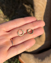 Simple Pave Setting Hoop Earrings: Gold / 1.2 cm